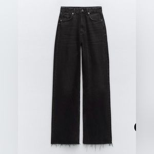 ZARA wide leg black jeans